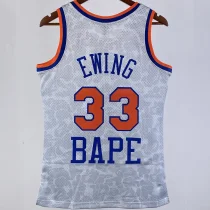 1991/92 NY Knicks BAPE×M&N #33 Grey NBA Jerseys