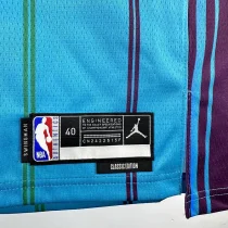 2023/24 Hornets BALL #1 Blue Retro NBA Jerseys 热压
