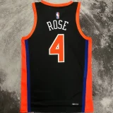 2023 NY Knicks ROSE #4 Black City Edition NBA Jerseys