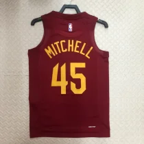 2022/23 Cleveland Cavaliers MITCHELL #45 Red Top Quality  NBA Jersey