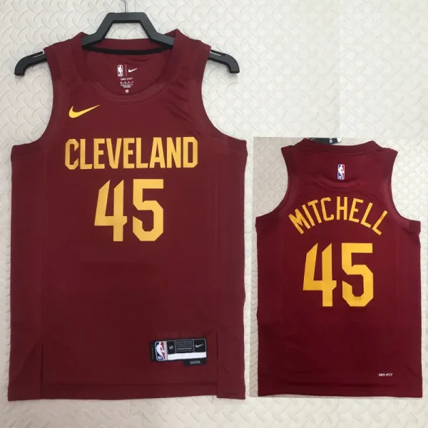 2022/23 Cleveland Cavaliers MITCHELL #45 Red Top Quality  NBA Jersey