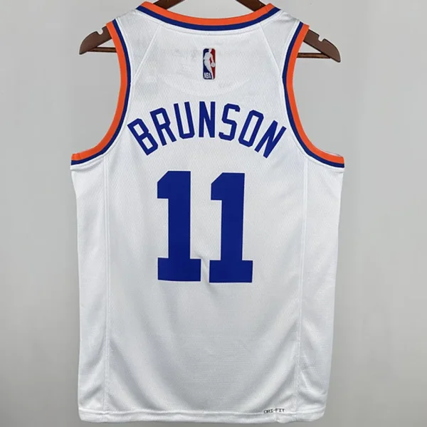 NY Knicks BRUNSON #11 White 75th Retro NBA Jerseys 75周年