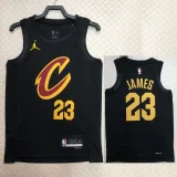 2022/23 Cleveland Cavaliers JAMES #23 Black Top Quality Hot Pressing NBA Jersey (Trapeze Edition)