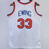 1991/92 NY Knicks EWING #33 White Retro NBA Jerseys 热压