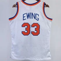 1991/92 NY Knicks EWING #33 White Retro NBA Jerseys 热压