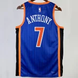 2023/24 NY Knicks ANTHONY #7 Blue City Edition NBA Jerseys