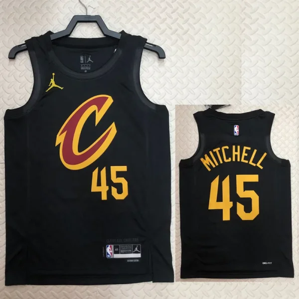 2022/23 Cleveland Cavaliers MITCHELL #45 Black Top Quality  NBA Jersey (Trapeze Edition)