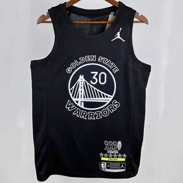 Warriors CURRY #30 Black Honor Edition NBA Jerseys