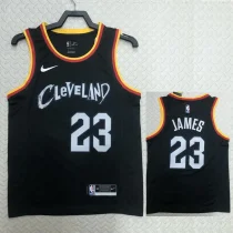 2022/23 Cleveland Cavaliers JAMES #23 Black City Edition Top Quality  NBA Jersey