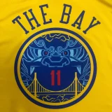 2018 Warriors THOMPSON #11 The Bay NBA Jerseys Hot Pressed