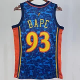 2009/10 Warriors BAPE×M&N #93 Blue NBA Jerseys
