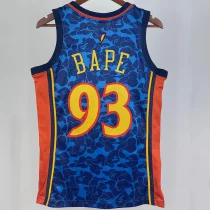 2009/10 Warriors BAPE×M&N #93 Blue NBA Jerseys