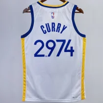 2023/24 Warriors CURRY #2974 White NBA Jerseys