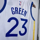2023/24 Warriors GREEN #23 White NBA Jerseys