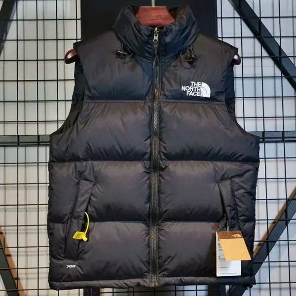 1996 THE N FACE Black Vest Cotton Jacket