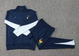 2025 France Sapphire Blue Kids Jacket Tracksuit
