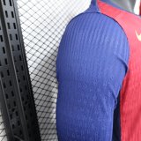 2024/25 Barcelona Home Long Sleeve Soccer Jersey Player Version