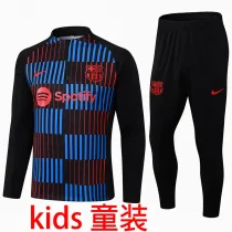 2025 Barcelona Red Blue Kids Sweater Tracksuit
