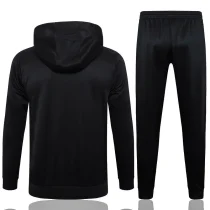 2024/25 Barcelona Black Hoodie Zipper Jacket Tracksuit