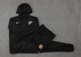 2024/25 Barcelona Black Hoodie Zipper Jacket Tracksuit