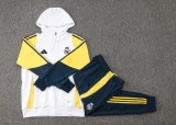 2024/25 RMA White Hoodie Zipper Jacket Tracksuit