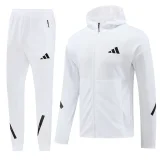 2025 NK~ White Hoodie Zipper Jacket Tracksuit