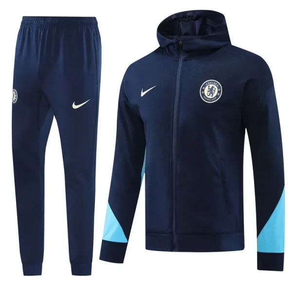 2025 Chelsea Sapphire Blue Hoodie Zipper Jacket Tracksuit