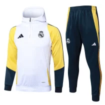 2024/25 RMA White Hoodie Zipper Jacket Tracksuit