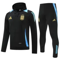 2025 Argentina Black Hoodie Zipper Jacket Tracksuit