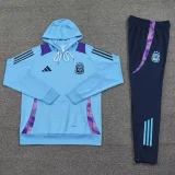 2025 Argentina Blue Hoodie Zipper Jacket Tracksuit