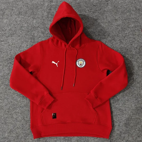 2025 Man City Red Hoodie