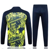 2025 Man City Fluorescent Green Kids Sweater Tracksuit