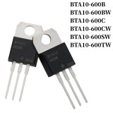 BTA10-600B BTA10-600BW BTA10-600C BTA10-600CW BTA10-600SW BTA10-600TW Thyristor TO-220 10A/600V DIP Triac Large Chip