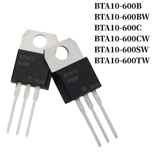 BTA10-600B BTA10-600BW BTA10-600C BTA10-600CW BTA10-600SW BTA10-600TW Thyristor TO-220 10A/600V DIP Triac Large Chip