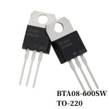 BTA08-600B BTA08-600BW BTA08-600C BTA08-600CW BTA08-600SW BTA08-600TW DIP Thyristor TO-220 8A/600V Triac Large Chip
