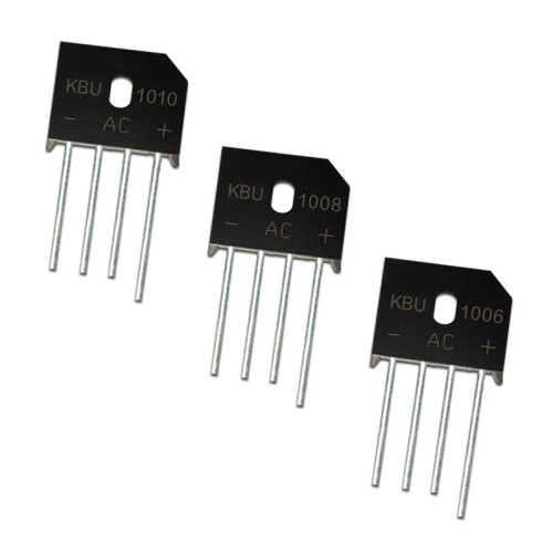 KBU1010 KBU1008 KBU1006 Bridge Rectifier KBU10M/10K/10J Bridge Stack 10A 1000V/800V/600V KBU Flat Bridge Cutable Foot