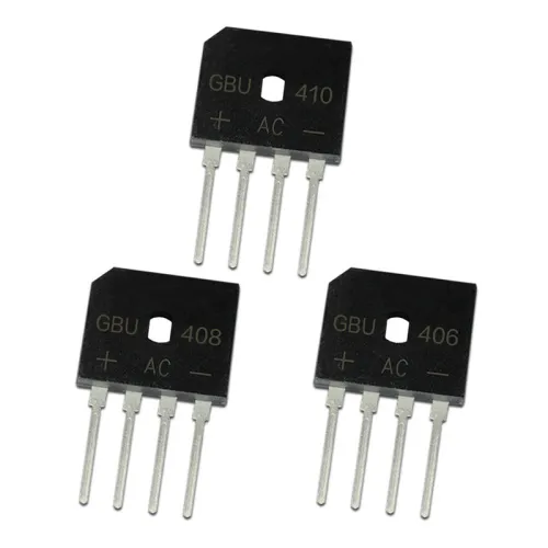 GBU410 GBU408 GBU406 Bridge Rectifier 4A 1000V/800V/600V GBU4M/4K/4J Bridge Stack Cutable Feet GBU Flat Bridge