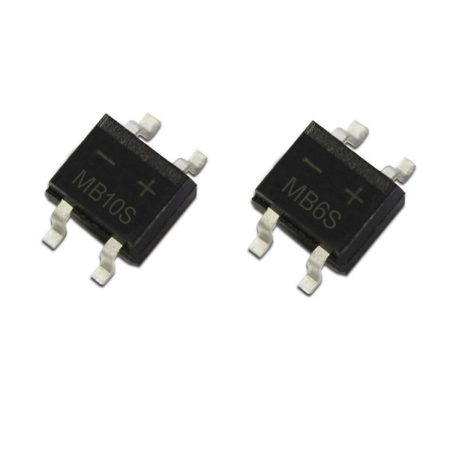 MB10S MB6S Bridge Rectifier 0.8A 1000V/600V SMD Rectifier Bridge Stack SOP-4 MBS Footprint