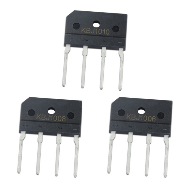 KBJ1010 KBJ1008 KBJ1006 Bridge Rectifier KBJ10M/10K/10J Bridge Stack 10A 1000V/800V/600V KBJ Flat Bridge Cutable Foot