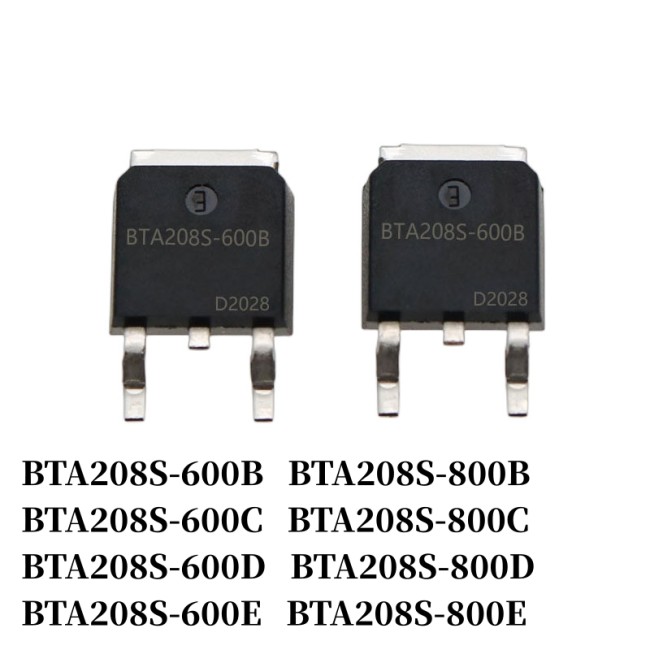 BTA208S-600B BTA208S-600C BTA208S-600D BTA208S-600E BTA208S-800B BTA208S-800C BTA208S-800D BTA208S-800E Triac 8A/600V 8A/800V TO-252 SMD Thyristor Large Chip