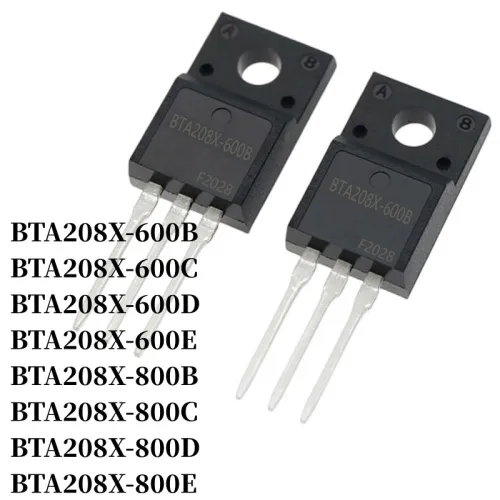 BTA208X-600B BTA208X-600C BTA208X-600D BTA208X-600E BTA208X-800B BTA208X-800C BTA208X-800D BTA208X-800E DIP Thyristor TO-220F 8A/600V 8A/800V Triac Large Chip