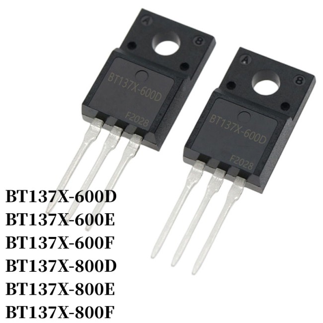 BT137X-600D BT137X-600E BT137X-600F BT137X-800D BT137X-800E BT137X-800F Thyristor TO-220F 8A 600V/800V DIP Triac Large Chip