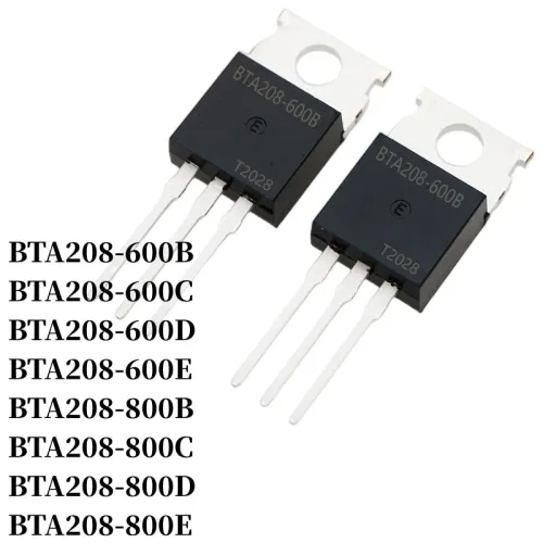 BTA208-600B BTA208-600C BTA208-600D BTA208-600E BTA208-800B BTA208-800C BTA208-800D BTA208-800E Triac 8A/600V 8A/800V TO-220 DIP Thyristor Large Chip