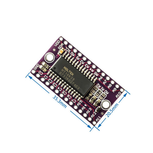 HT16K33 Point Matrix LED Control Driver Module Digital Tube Driver Development Board