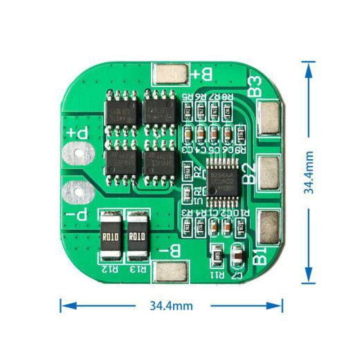 4-String 14.8V Lithium Battery Protection Board 18650 16.8V Overcharge Over Discharge Short Circuit Protection 20A