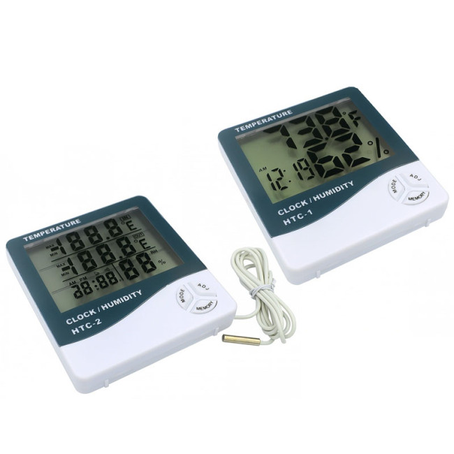 Digital Display Temperature and Humidity Meter High Precision HTC-1 Indoor and Outdoor HTC-2 Ribbon Probe