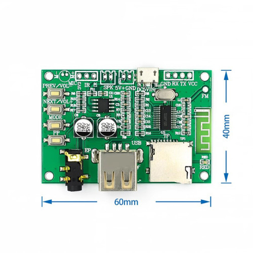 BT201 Dual Mode 5.0 Bluetooth Receiver Module Lossless Audio Amplifier Board Car Speaker DIY Headphone TF Card USB Drive