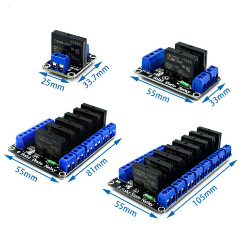1/2/4/8-Circuit 5V Low-level Solid-state Relay Module with Fuse Solid-state Relay 250V2A