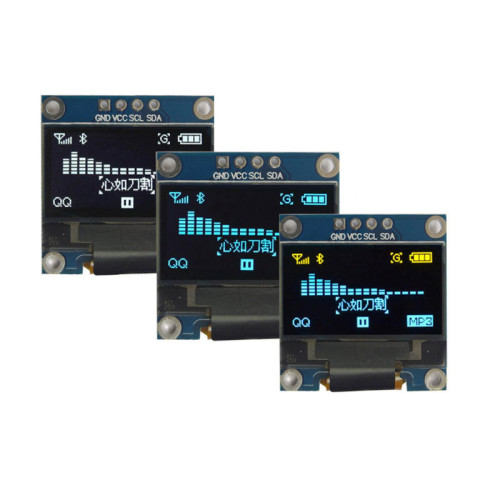 0.96 inch OLED Display Screen I2C IIC Communication 4Pin 12864 LCD Screen Module Blue/White/Yellow Blue Dual Color
