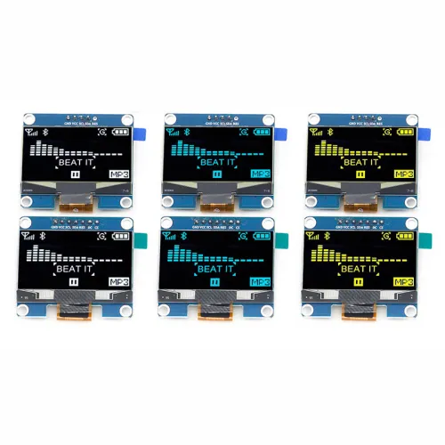 1.54-Inch OLED Display LCD Module 4-Pin/7-Pin 128*64 SPI/IIC Interface SSD1309 Driver White/Blue/Yellow